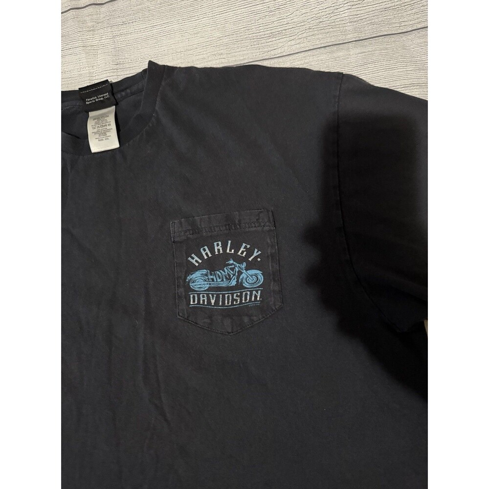Harley-Davidson Black Jack Florence SC Pocket T-Shirt Size XXL 2XL Defect 2017 - Picture 3 of 7